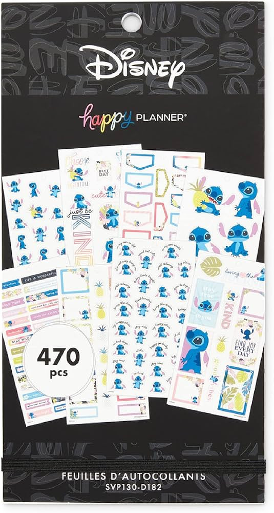 Happy Planner Disney Stickers, Aloha Stitch–Theme Planner Stickers, Disney Planner Accessories,... | Amazon (US)