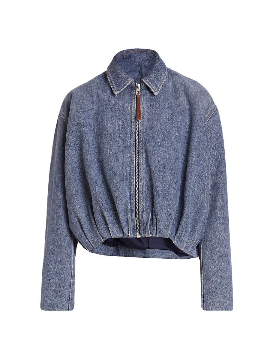 Women's Bubble Denim Jacket - Indigo Blue - Size 2 | Saks Fifth Avenue