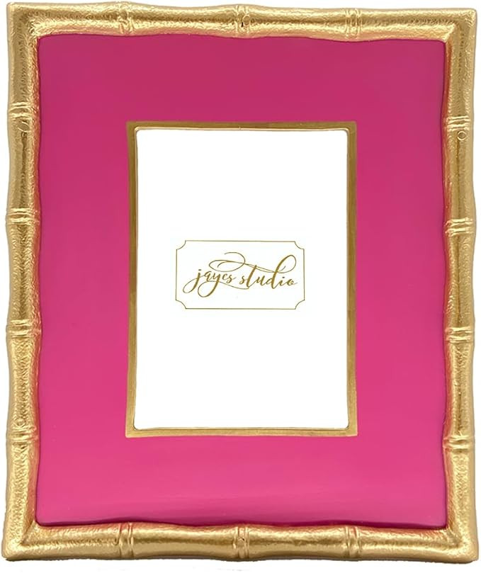 Jaye's Studio Decorative Bamboo Picture Frame with Glass Display, Antique Gold Matted Frame, Hand... | Amazon (US)