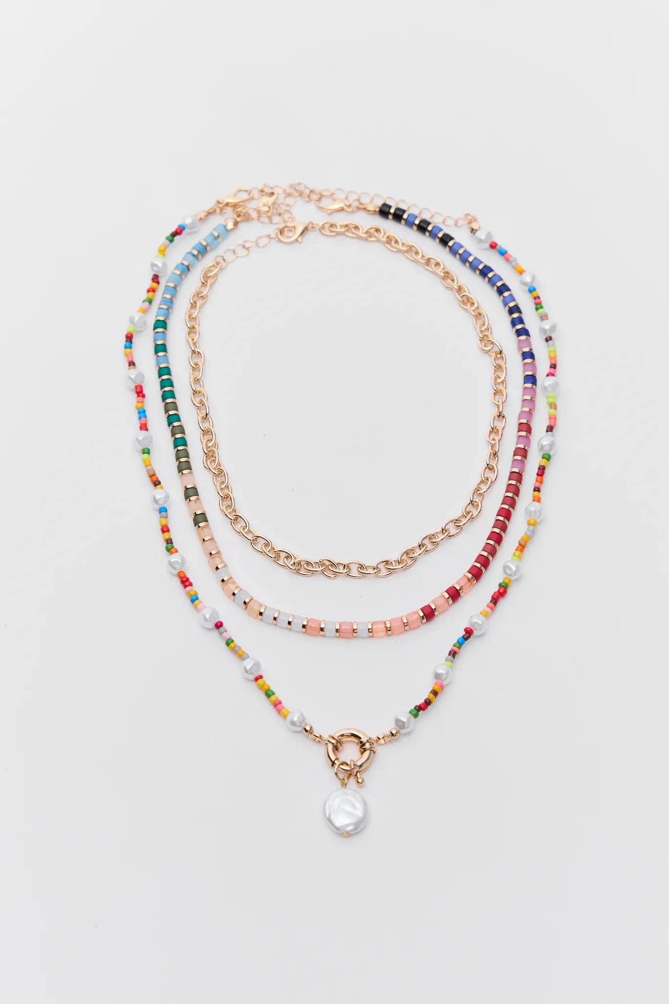 Hayden Multi Beaded Necklace Set | Avara