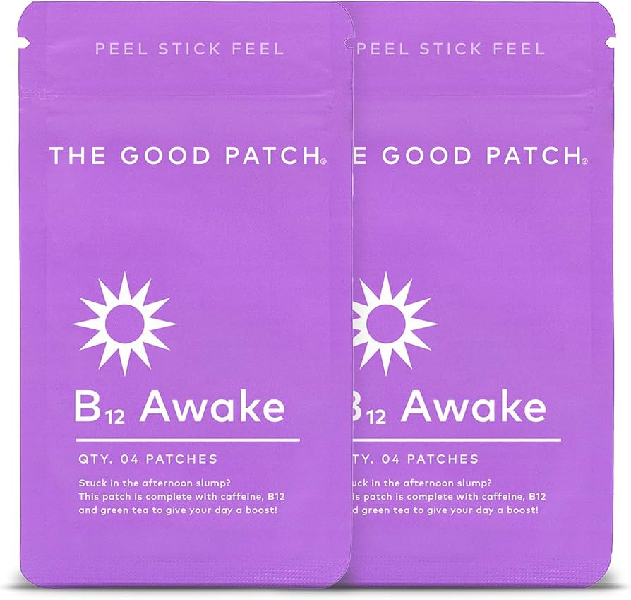 The Good Patch B12 Awake Patch with Plant-Based Ingredients, Infused with Caffeine, B12, and Gree... | Amazon (US)