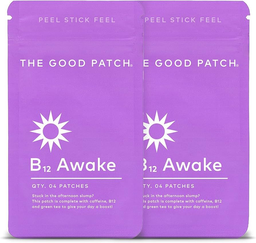 The Good Patch B12 Awake Patch with Plant-Based Ingredients, Infused with Caffeine, B12, and Gree... | Amazon (US)