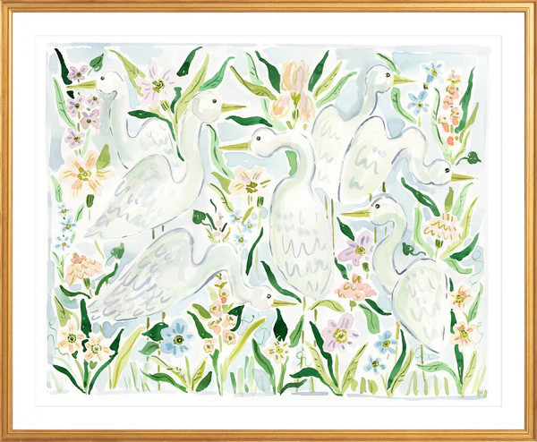 The "Herons by the Garden" Fine Art Print | Evelyn Henson