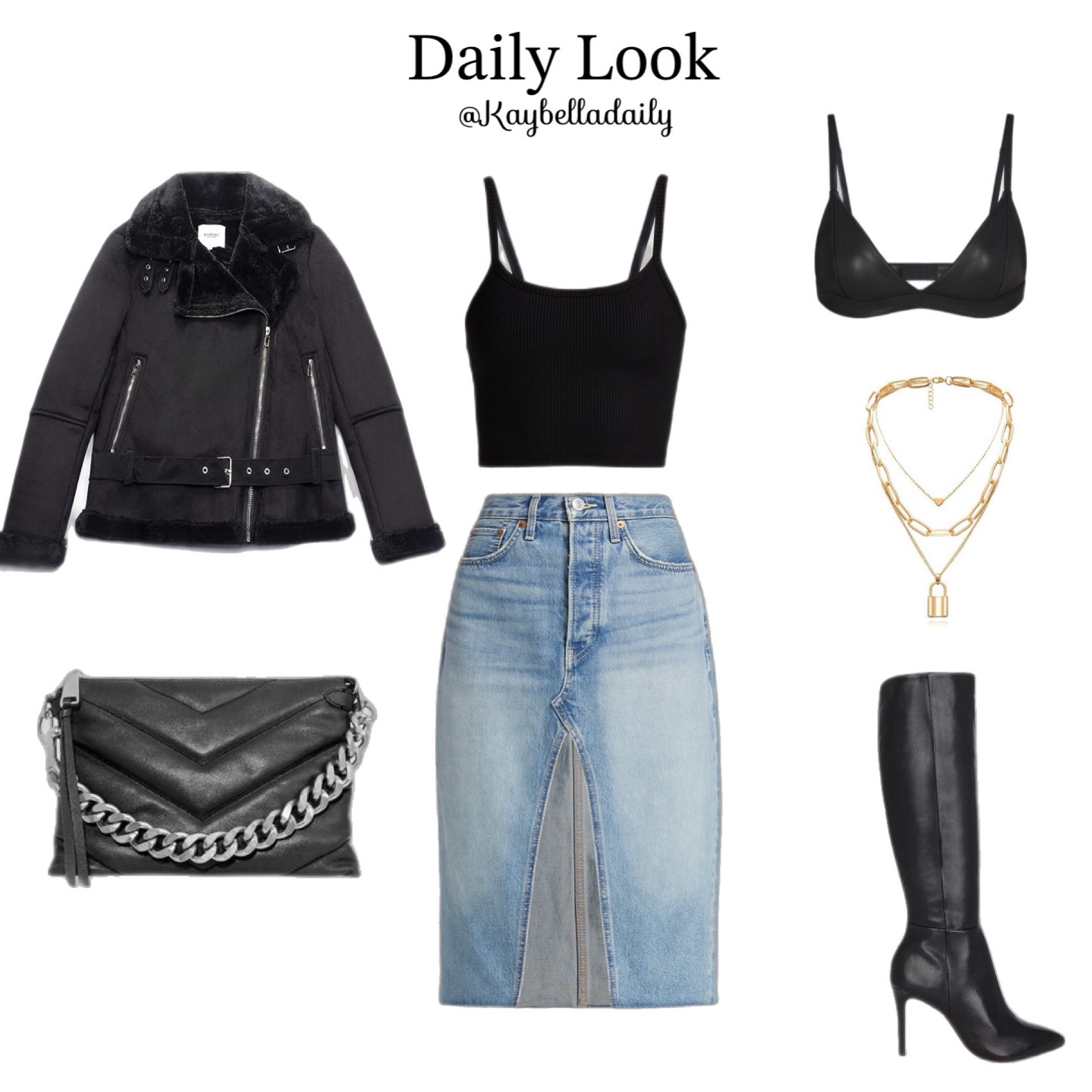 Date night outfit - denim midi skirt 

#trendyoutfit #brunchoutfit #denimskirt #longskirt #jeanskirt  #boots #kneehighboots #valentinesoutfit #partyoutfit #holidayoutfit #datenightoutfit #sherpajacket #sherpacoat #bralette #leather #bag #purse #skirt #denimmidiskirt #trending

#LTKfit #LTKSeasonal #LTKFind