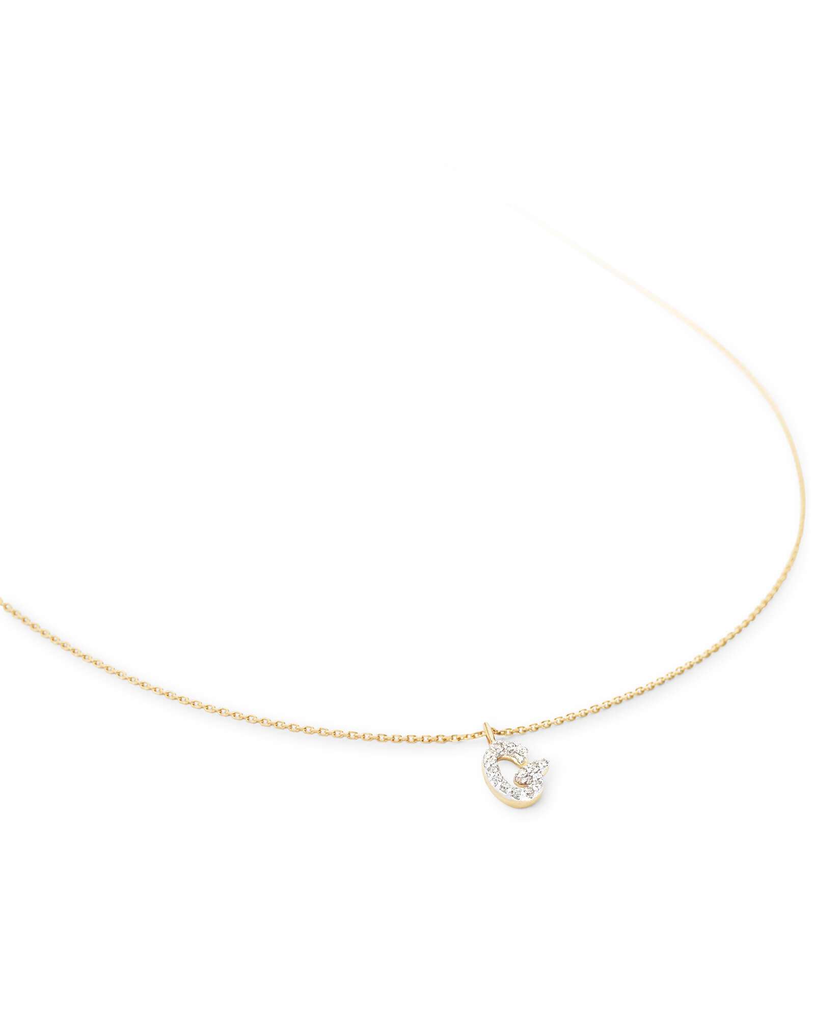 Kendra Scott Diamond Letter G Pendant Necklace in 14k Yellow Gold | Diamonds | Kendra Scott