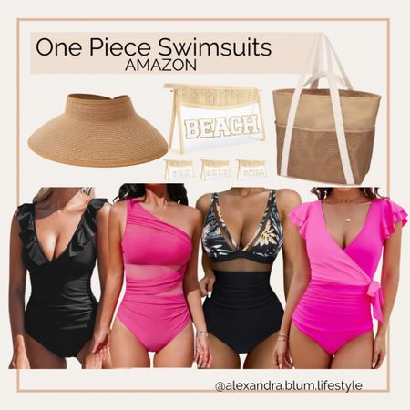 One-Piece swimsuits from Amazon!! All under $35!! One shoulder one piece swimsuits, cut out swimsuits, and ruffle swimsuits!! Cute and fun styles perfect for your next beach vacation! Amazon finds! Amazon fashion!

#LTKFindsUnder50 #LTKTravel #LTKSwim