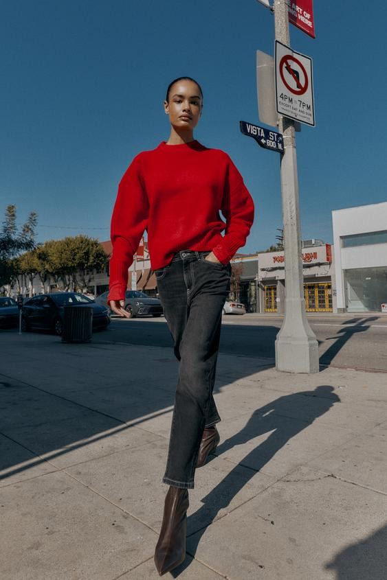Z.01 MOM FIT HIGH-RISE JEANS | Zara US