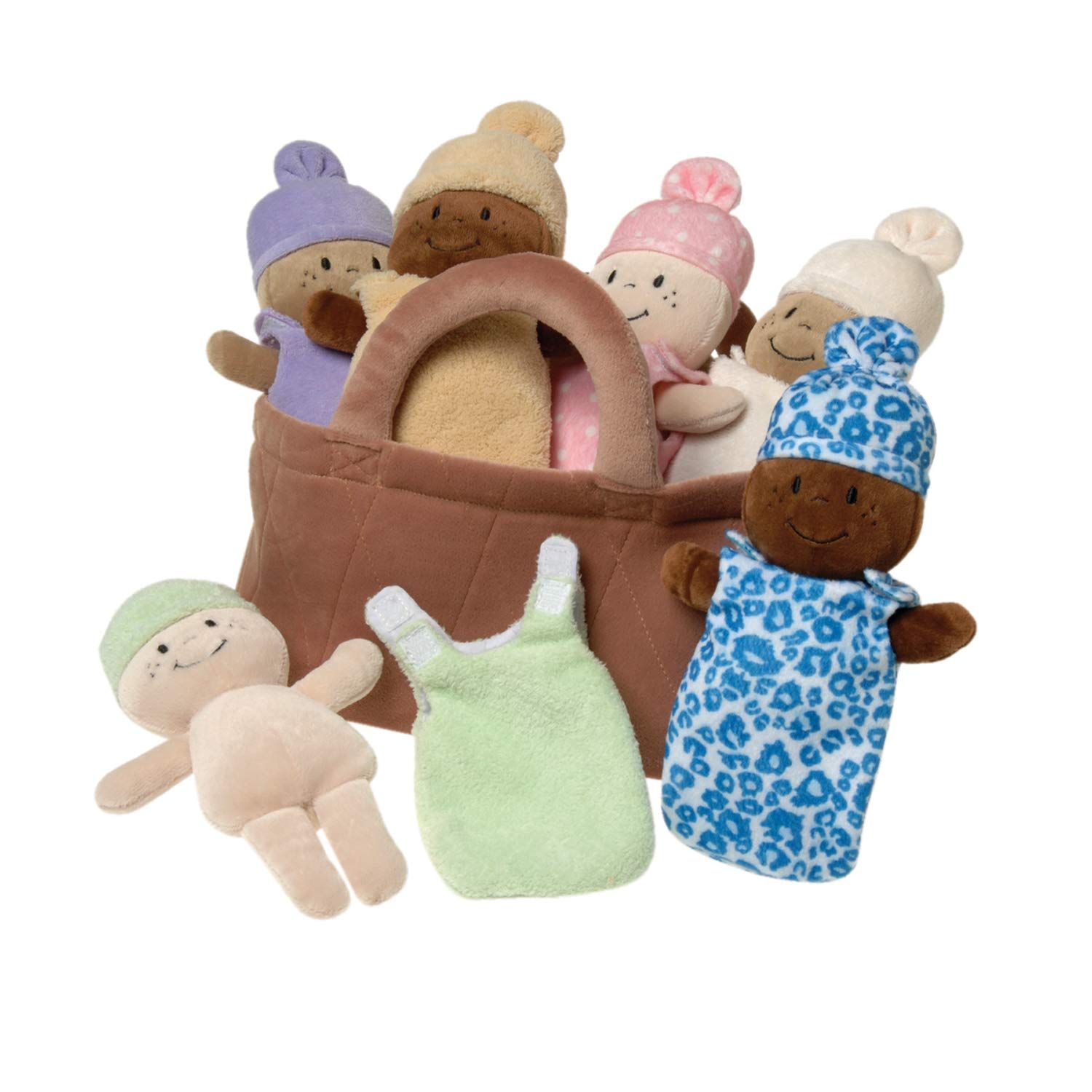 Basket of Babies Creative Minds Plush Dolls, Soft Baby Dolls Set, 6 Piece Set for All Ages | Amazon (US)