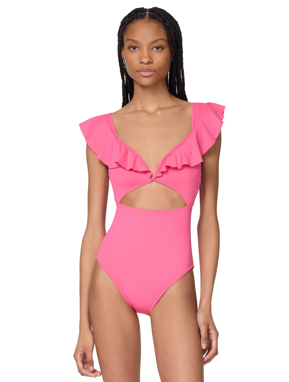 kate spade new york V-Wire Ruffle One Piece Swimsuit - Solids | Beach2Ocean