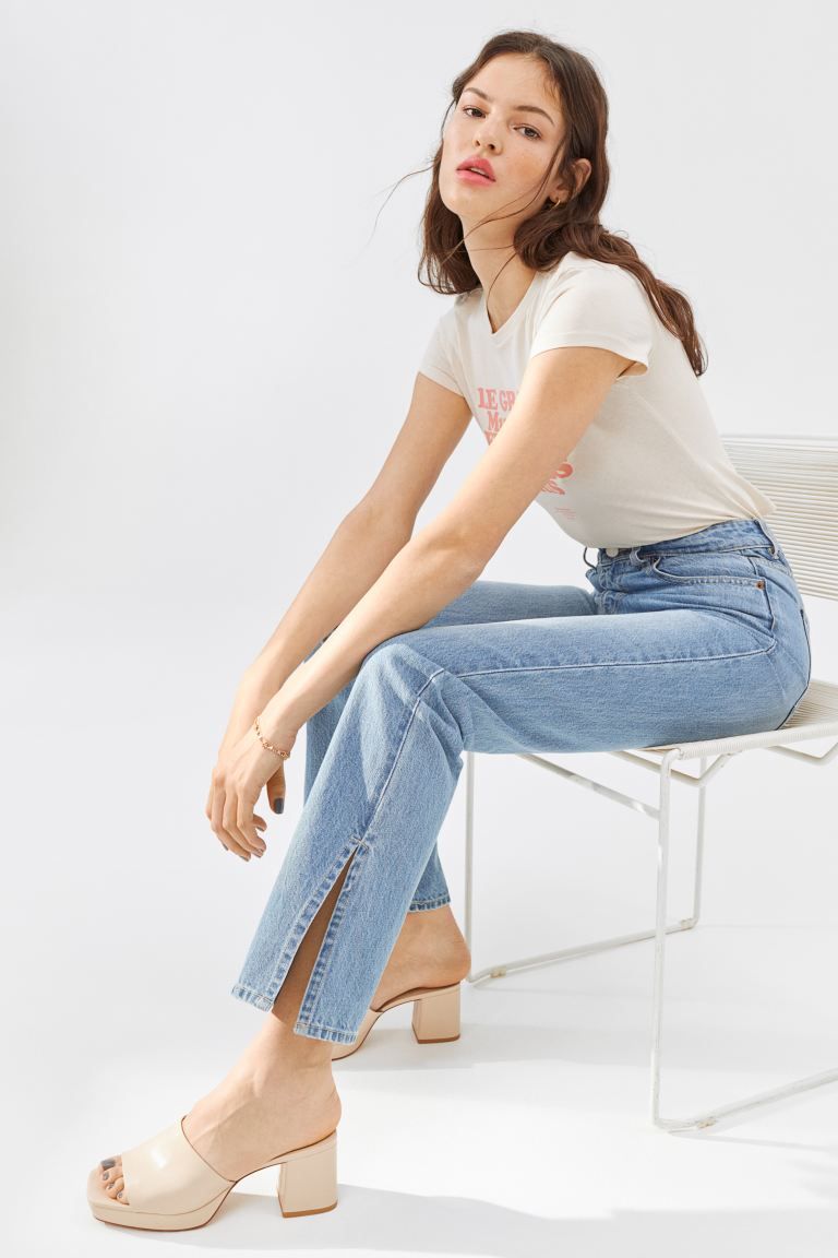 Straight High Split Jeans | H&M (US)