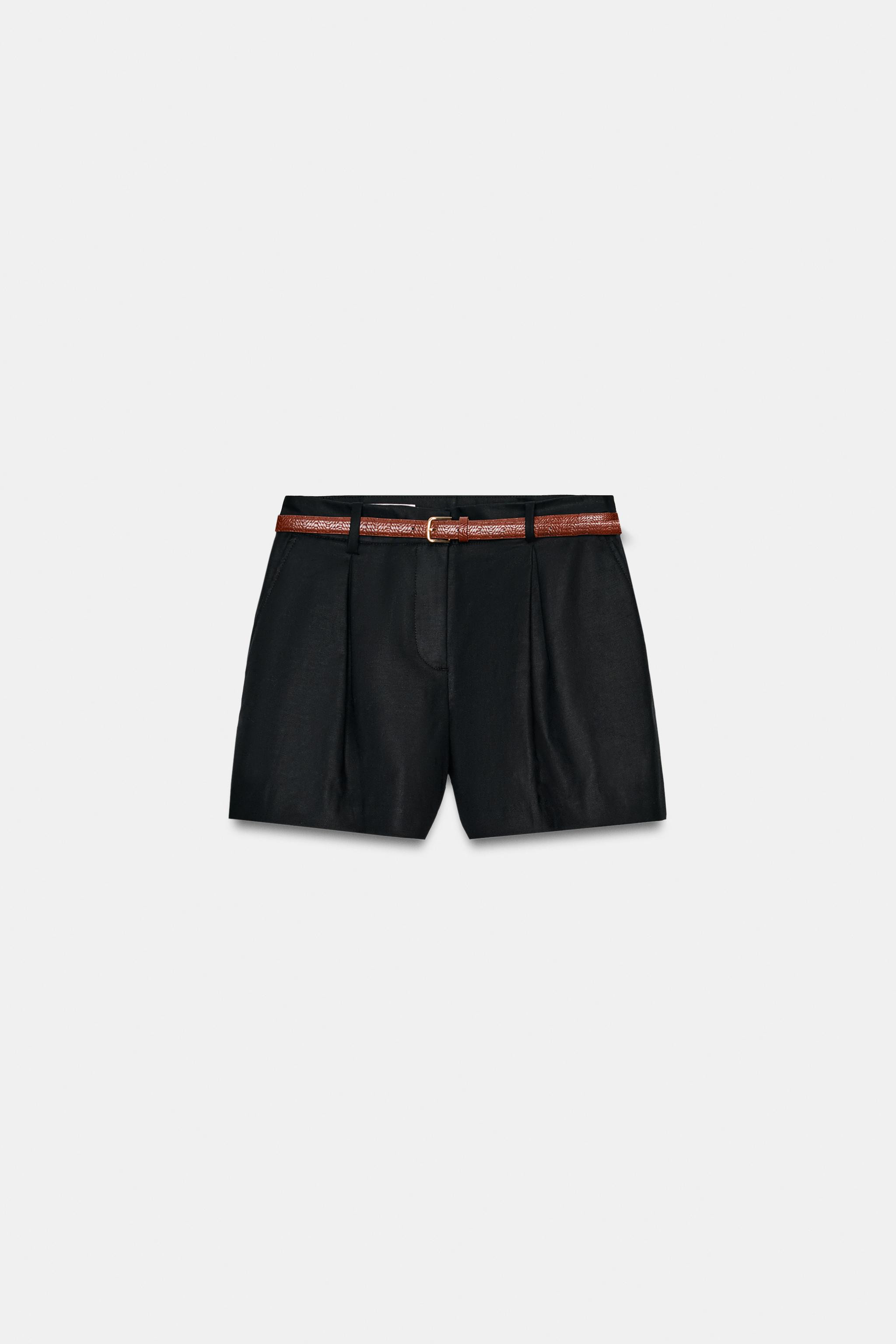 HIGH-WAISTED SHORTS WITH BELT | Zara Canada