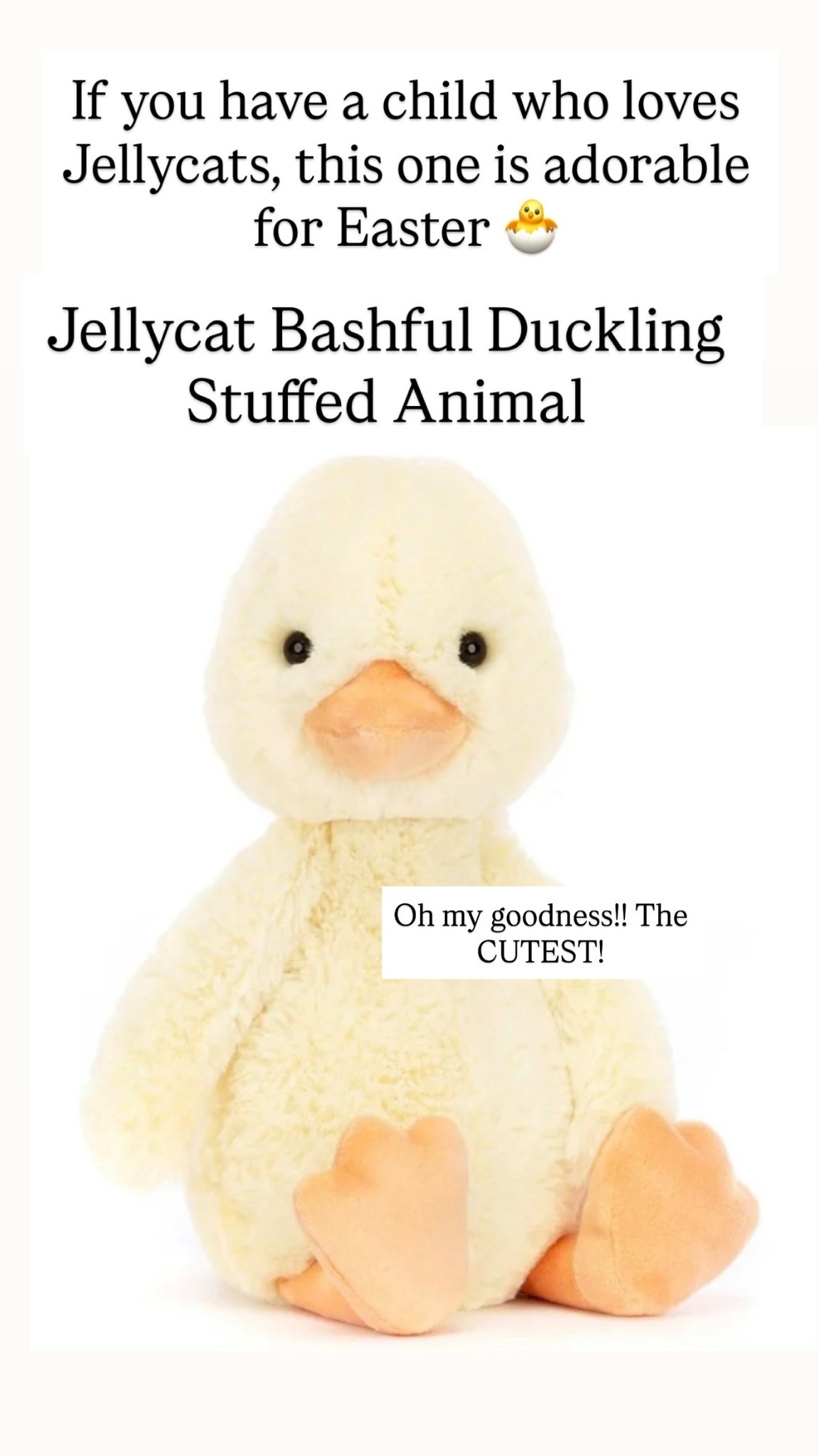 Jellycat Bashful Duckling Stuffed Animal. Cute Easter gift for kids 

#LTKKids #LTKSeasonal