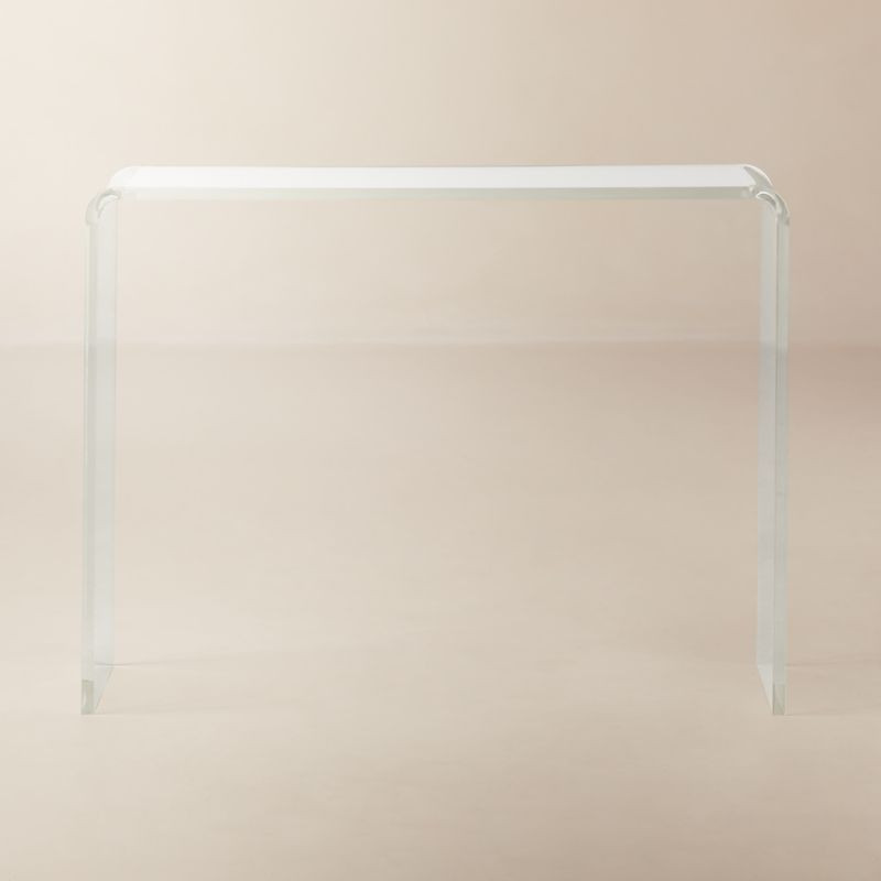 Peekaboo Acrylic Console Table 38'' + Reviews | CB2 | CB2