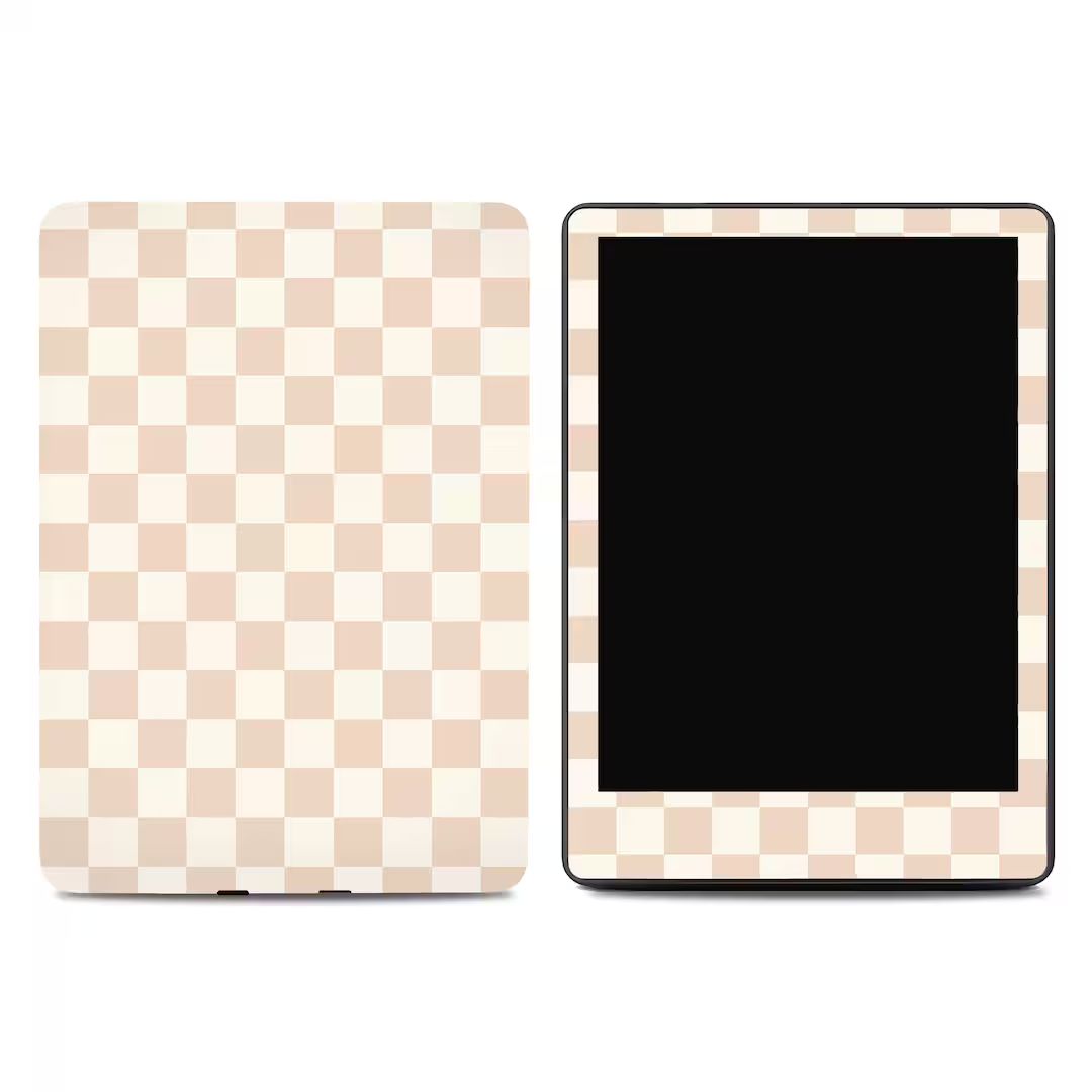 Beige Checkered Kindle Skin Kindle Paperwhite Skins Kindle Stickers Kindle Skins Paperwhite Decal... | Etsy (US)