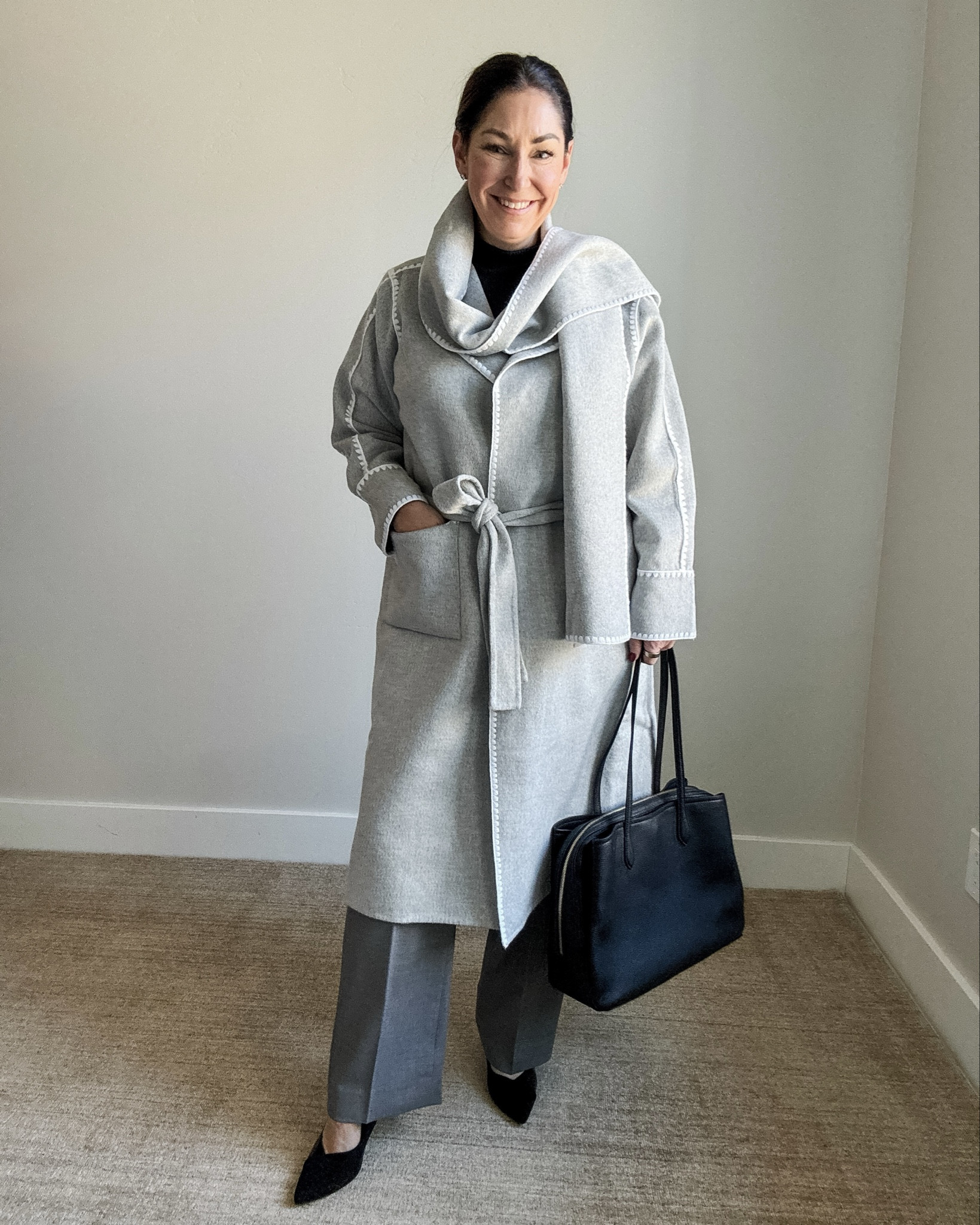 Ann Taylor Grey Winter Coat with Scarf | Coat tts, L #winterworkwear #wintercoat 

 

#LTKSeasonal #LTKMidsize #LTKWorkwear