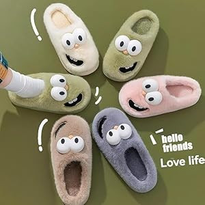 Tongue Kiss Slippers, Tongue Slippers Couples, 3D Big Eye Dog Slides, Warm, Non-Slip and Breathab... | Amazon (DE)