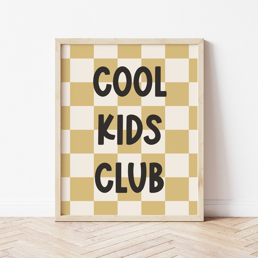 Cool Kids Club Print Kids Room Prints Playroom Wall Art - Etsy | Etsy (US)
