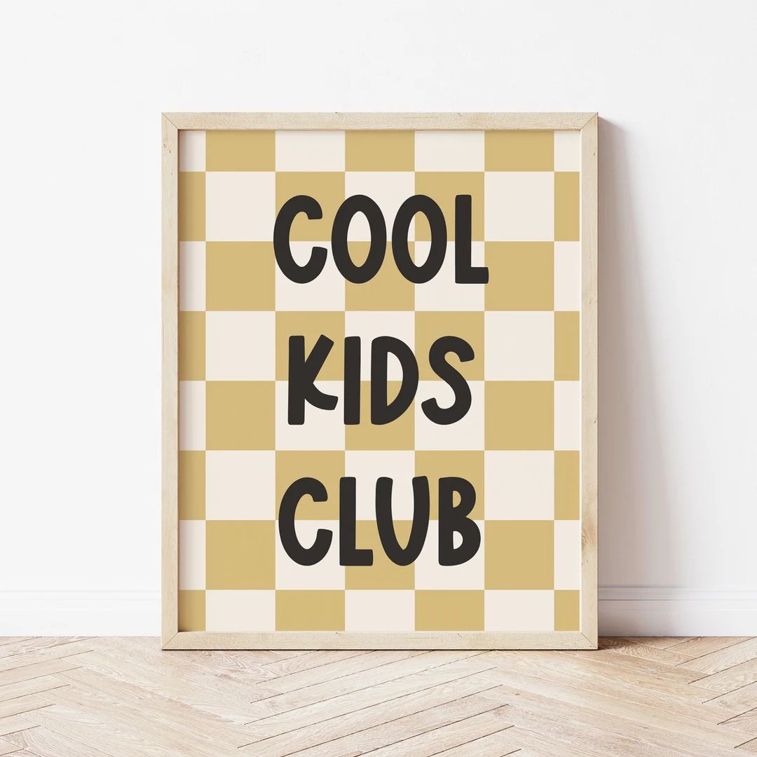Cool Kids Club Print Kids Room Prints Playroom Wall Art - Etsy | Etsy (US)
