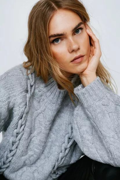 Cable Knit Oversized Sweater | Nasty Gal (US)