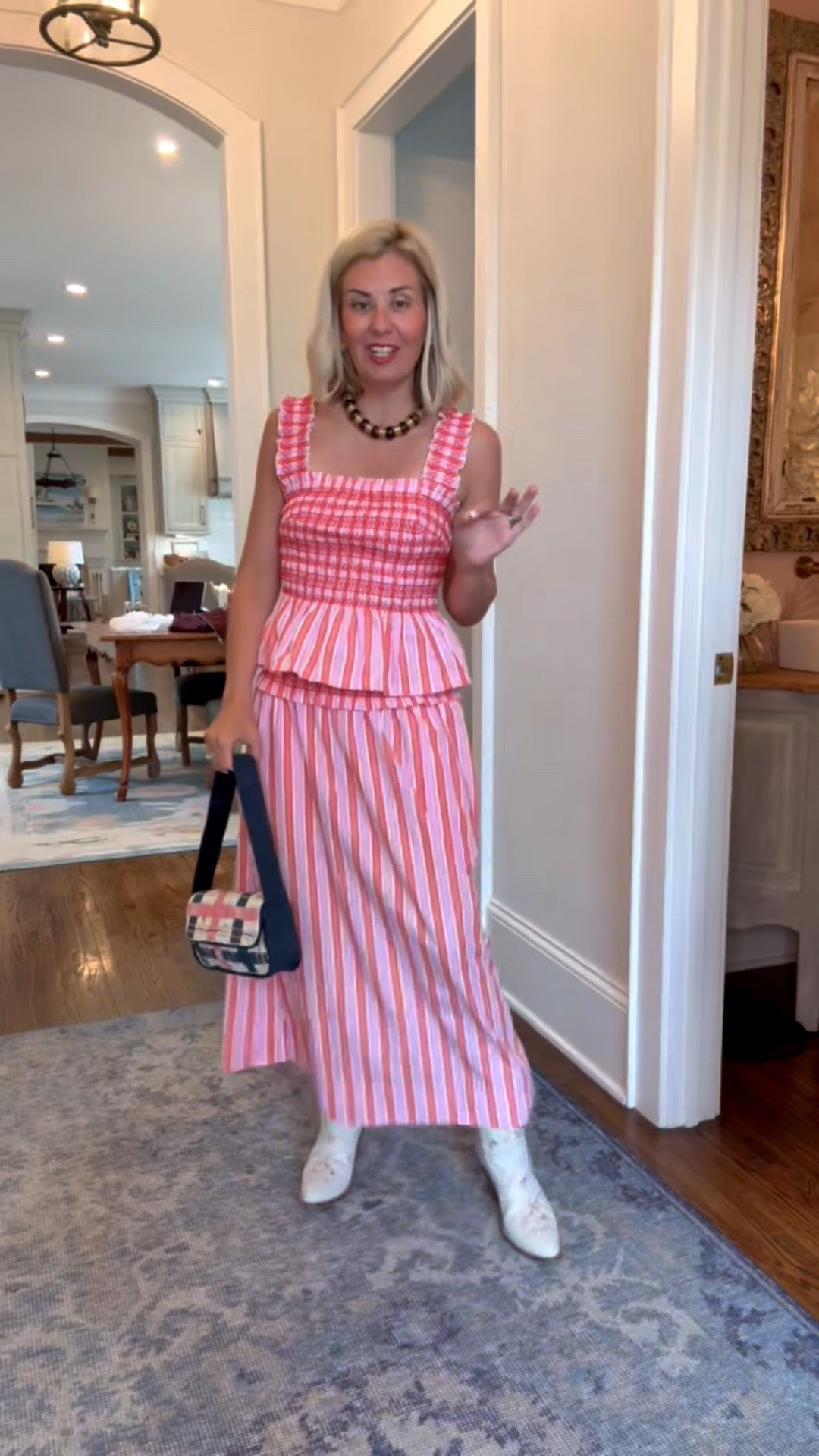 Totally taking this set into fall! Adding my booties and darker accessories to complete the look. I’m in xs top & skirt & 8 booties.

#LTKdayinmylife #LTKootd #LTKmomlife