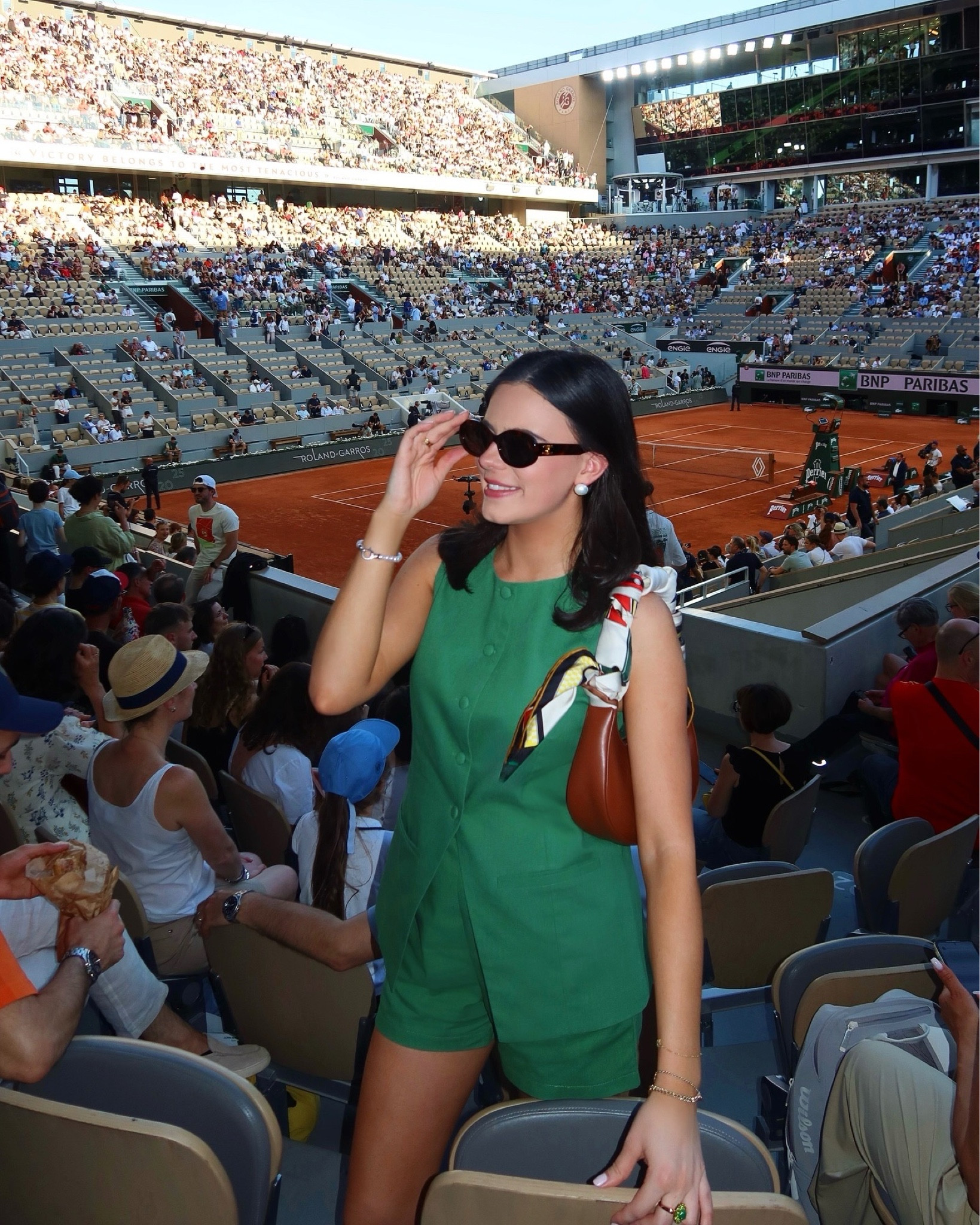 French open outfit!🎾 My green set is from Amazon! Great look for summer and easy to pack!