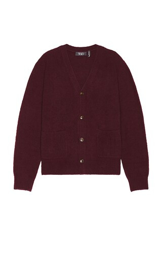 Solid Brushed Cardigan in Burgundy | Revolve Clothing (Global)