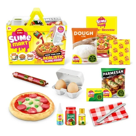 Slime Mart Small Basket Pizza Pretend Play Food Themed DIY Slime Craft Toys by ZURU | Walmart (US)