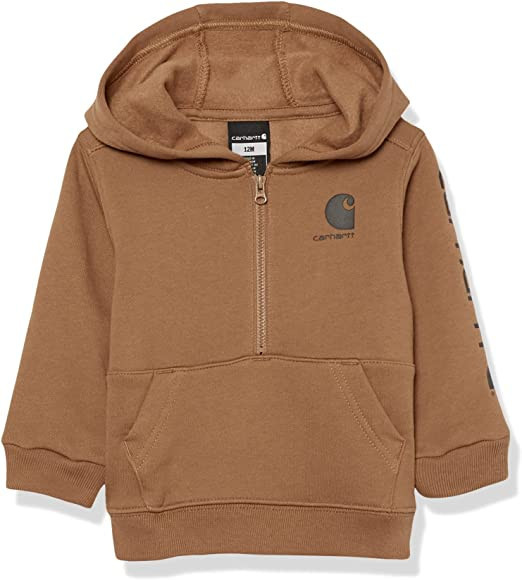 Carhartt Boys' Long-Sleeve Half-Zip Hooded Sweatshirt | Amazon (US)