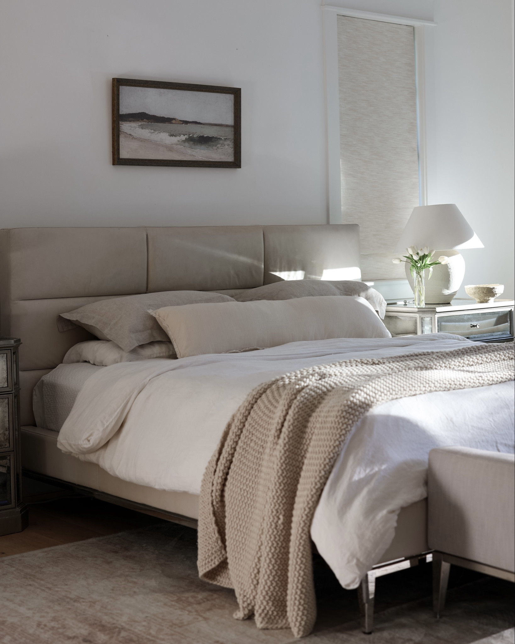 Nothing better than a relaxing cozy bedroom #bedding #bedroomdecor 

Bed, bench, and nightstands are Restoration Hardware 

#LTKHome