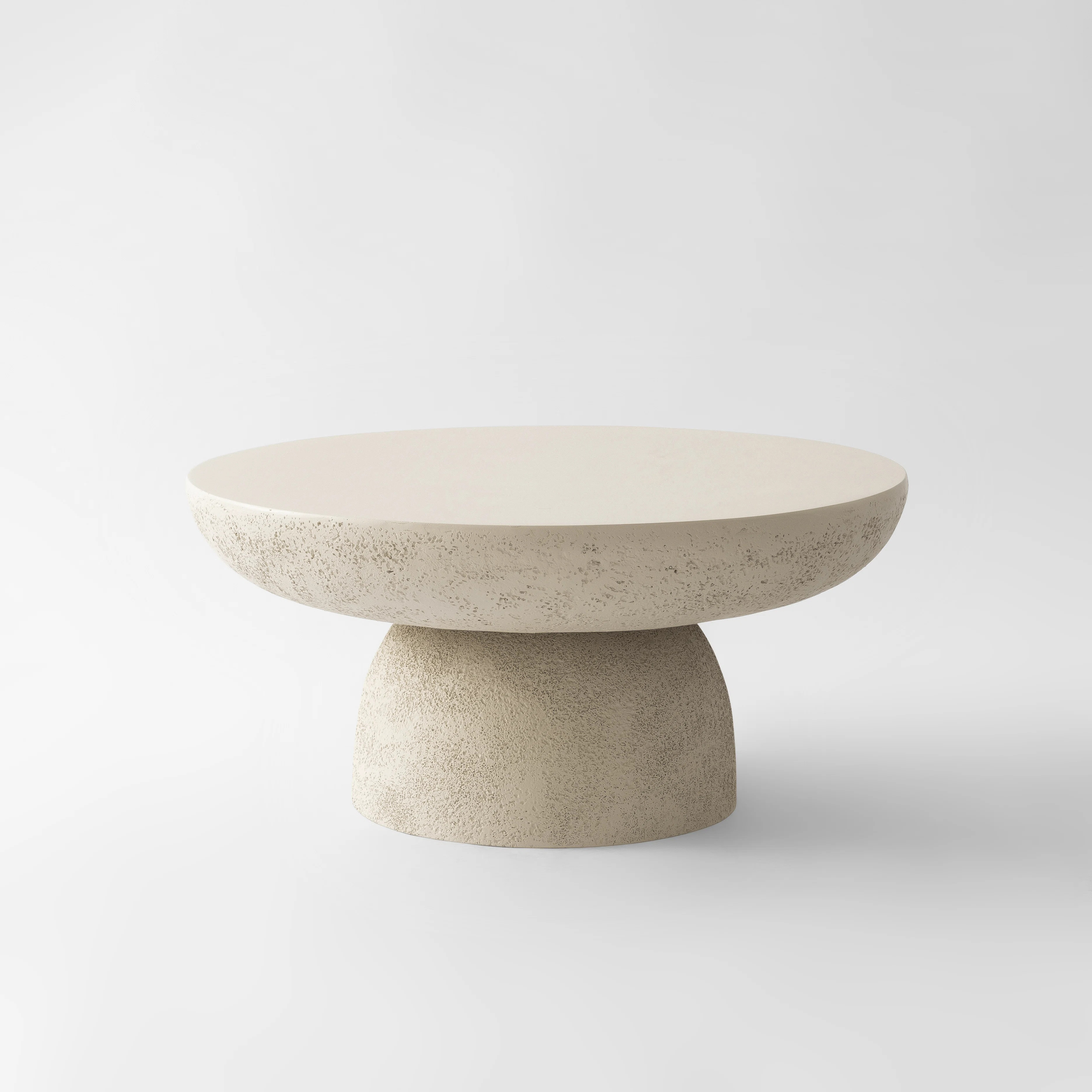 Minimalist Round Terrazzo Coffee Table with Sturdy Pedestal Base | Wayfair North America