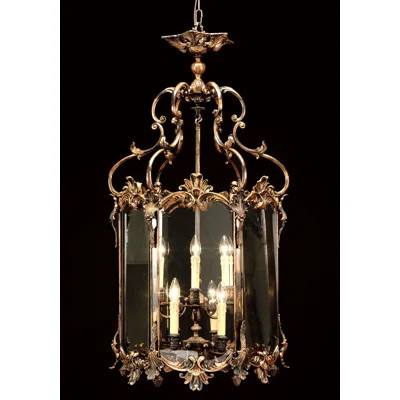 9 - Light Lantern Geometric Chandelier | Perigold