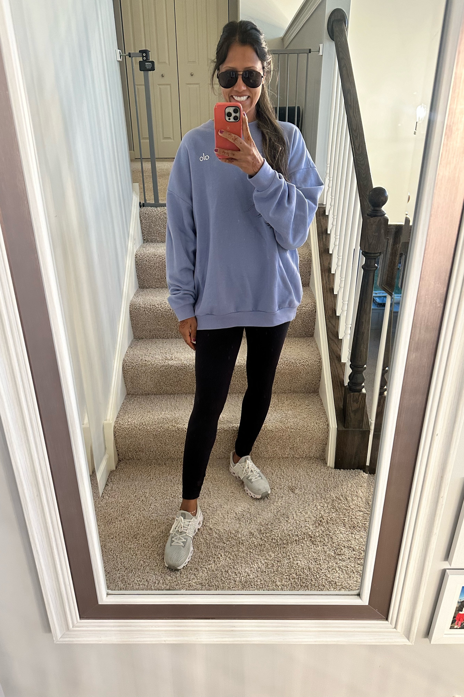 Mom on the go outfit this morning! It’s finally oversized sweater weather. Love these Spanx and favorite shoes 

#LTKSeasonal #LTKFindsUnder100 #LTKFitness