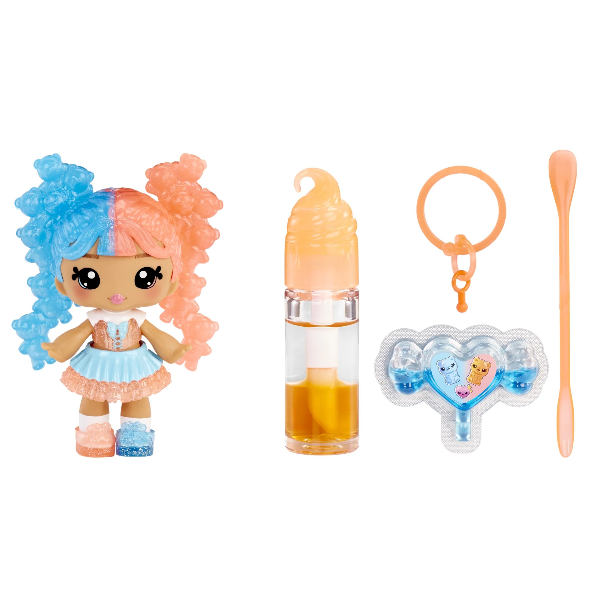 Yummiland Lip Gloss Doll: Mystery Color Change Gwen Gummybear, DIY Lip Gloss + Removable Keychain, Cosmetic Play, Collectible, Ages 4+ | Walmart (US)