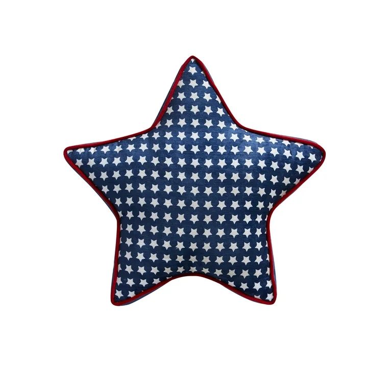 Mainstays 16" x 16" Oh My Star Navy Blue Patriotic Decorative Pillow | Walmart (US)