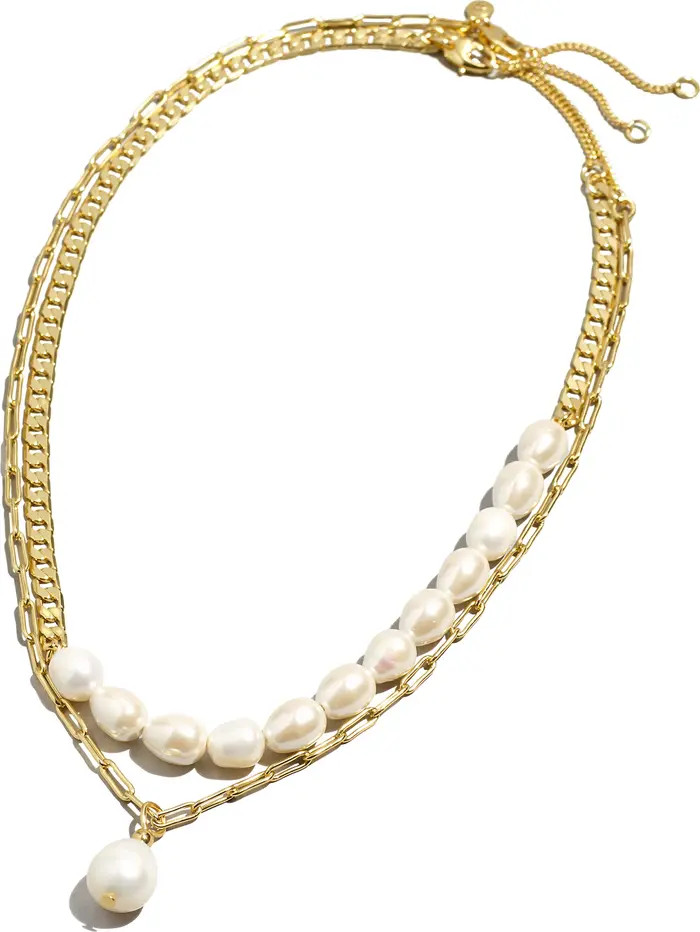 Madewell Set of 2 Freshwater Pearl Necklaces | Nordstrom | Nordstrom