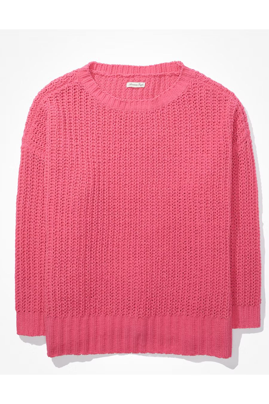 AE Slouchy Snowsoft Sweater Women's Pink S | American Eagle Outfitters (US & CA)