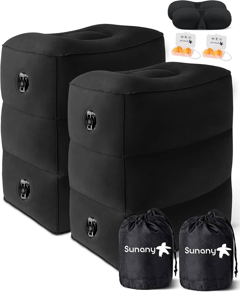 Sunany Inflatable Foot Rest Pillow for Travel, Kids/Adults Airplane Travel Pillow-Adjustable Heig... | Amazon (CA)