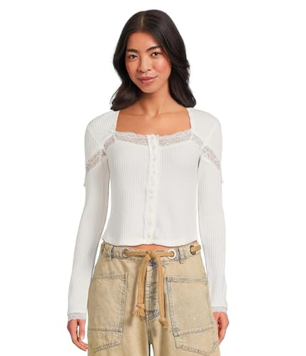 Free People Womens Lets Party Cardi Clean Ivory XL | Amazon (US)