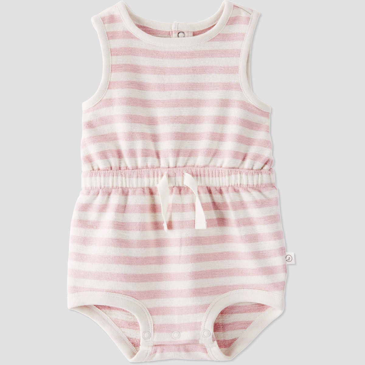 Little Planet by Carter's Organic Baby Girls' Knit Striped Romper - Pink Newborn | Target
