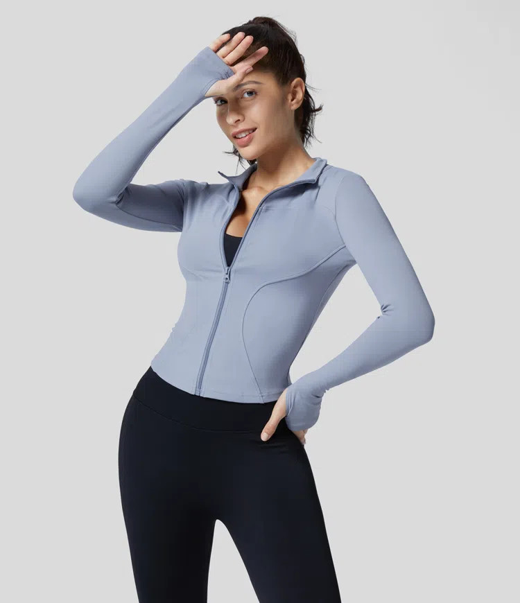 Women’s Zipper Thumb Hole Yoga Jacket - Halara | HALARA