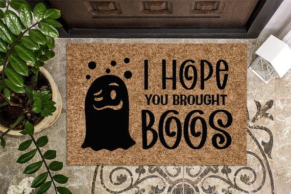 I Hope You Brought Boos Door Mat | Funny Doormat | Welcome Mat | Halloween Decor | Funny Door Mat... | Etsy (US)
