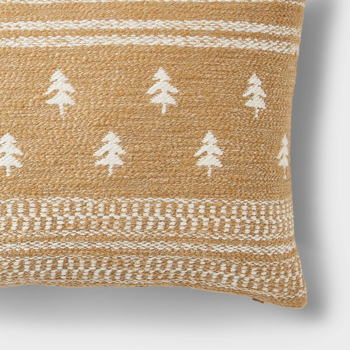 Oversized Lumbar Woven Tree Pillow Camel/Cream - Threshold™ designed with Studio McGee | Target