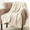 Pinzon Faux Fur Throw Blanket - 63 x 87 Inch, Ivory | Amazon (US)