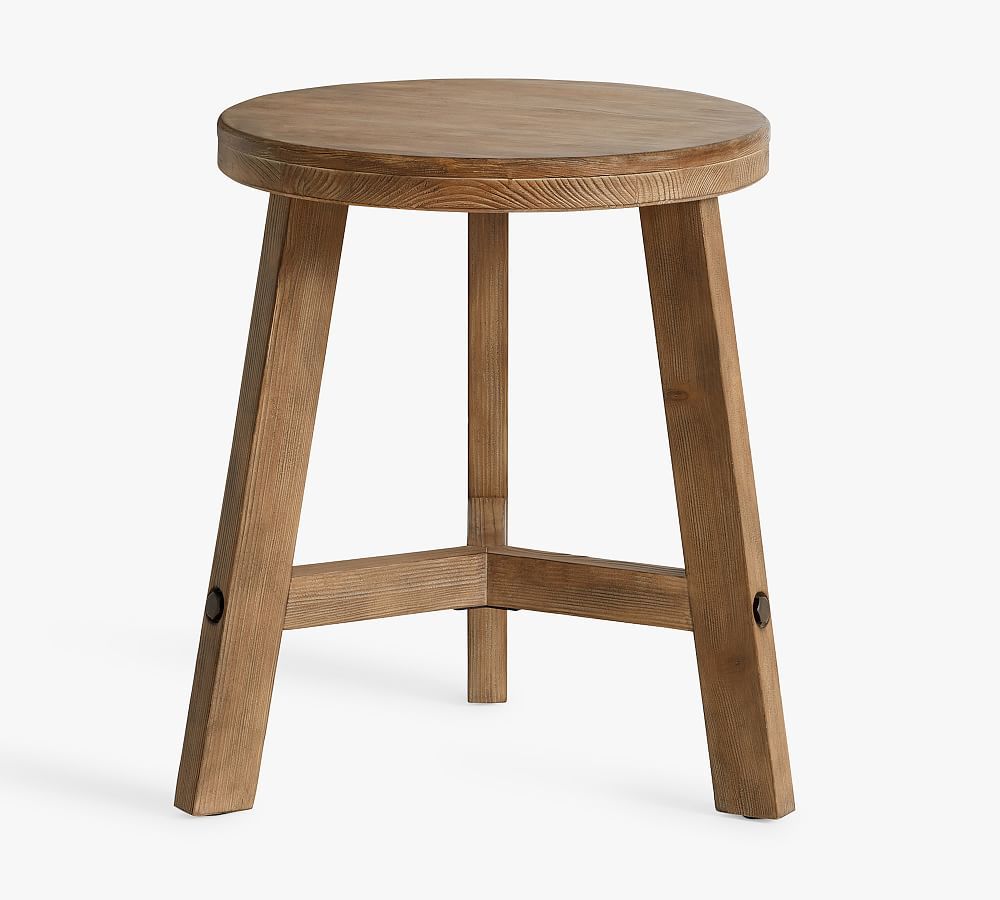 Rustic Farmhouse Round Side Table | Pottery Barn (US)