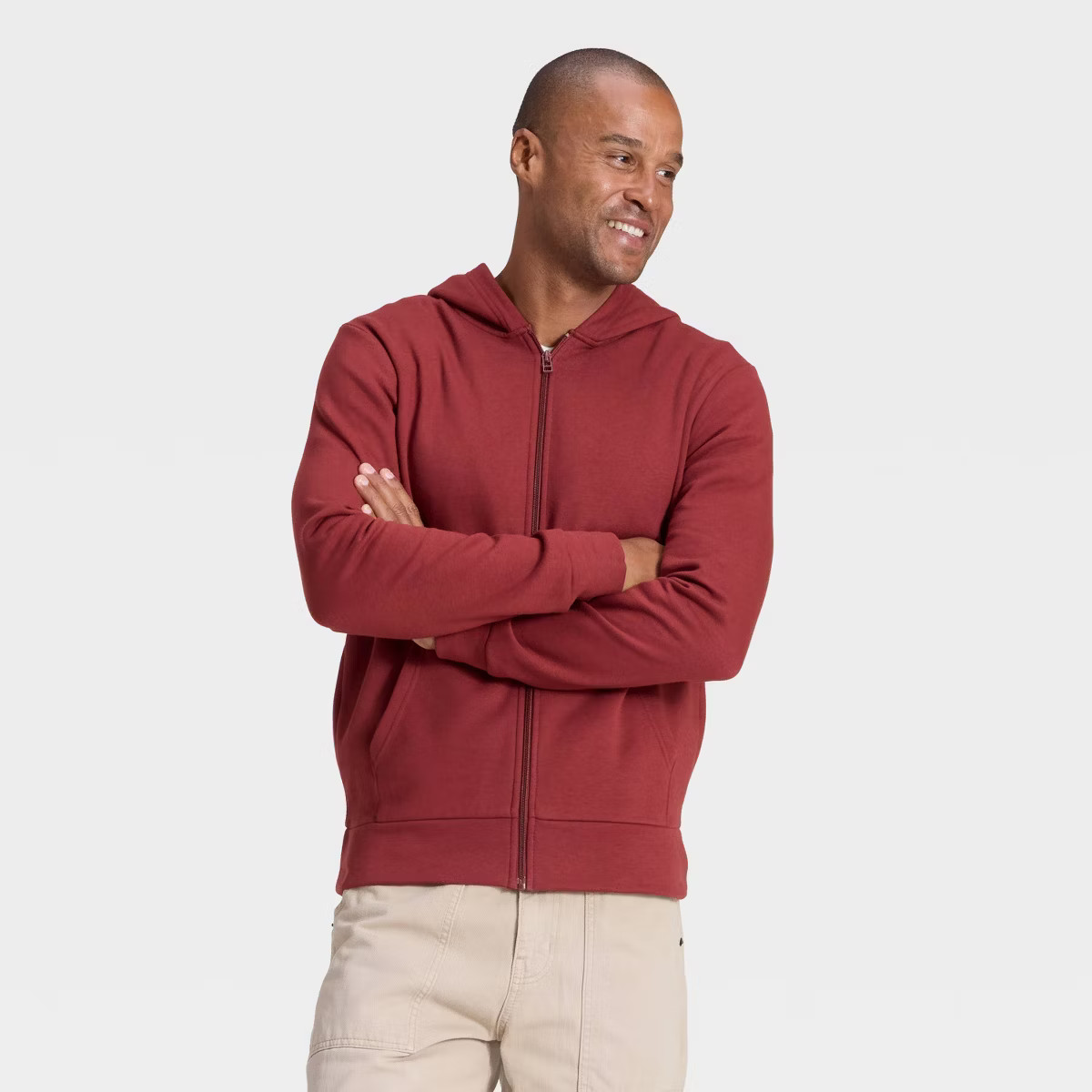 Men's Every Wear Fleece Full Zip Sweatshirt - Goodfellow & Co™ | Target