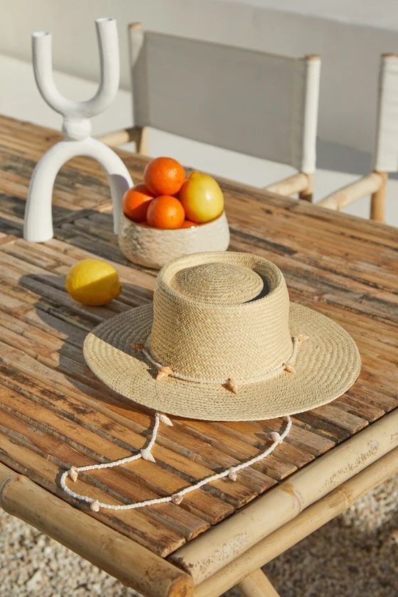 Seashells Natural Straw Boater Hat | Lulus (US)