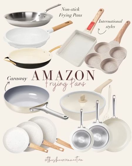 Here are all the aesthetic non stock Amazon frying pans including the ones that are considered healthier materials 🤍

#LTKsalealert #LTKFind #LTKhome