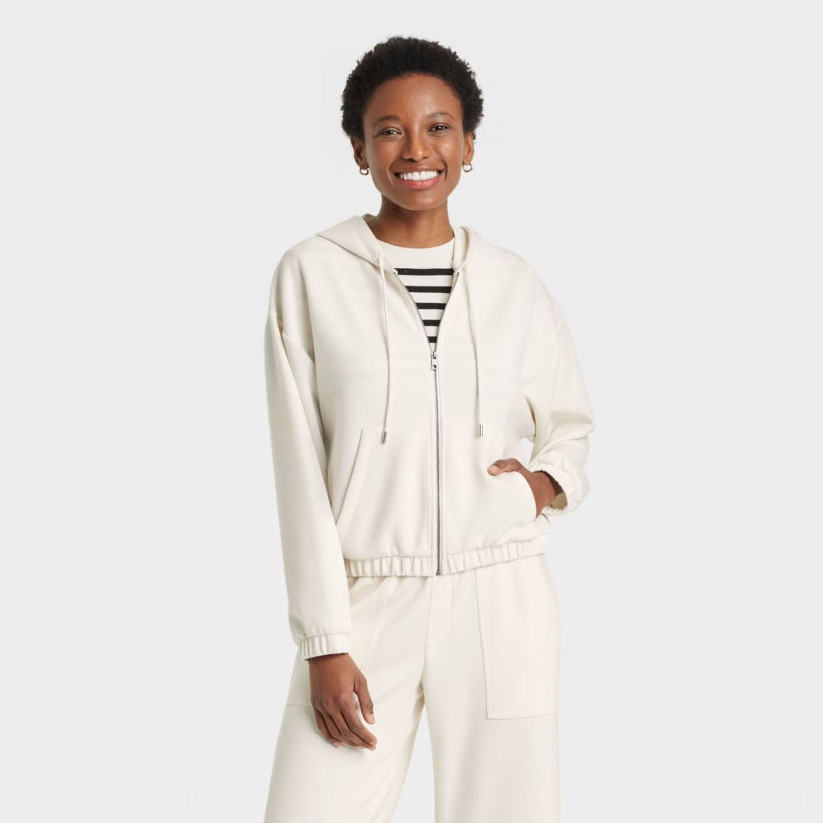 Women's Sandwash Hooded Zip-Up Sweatshirt - A New Day™ | Target