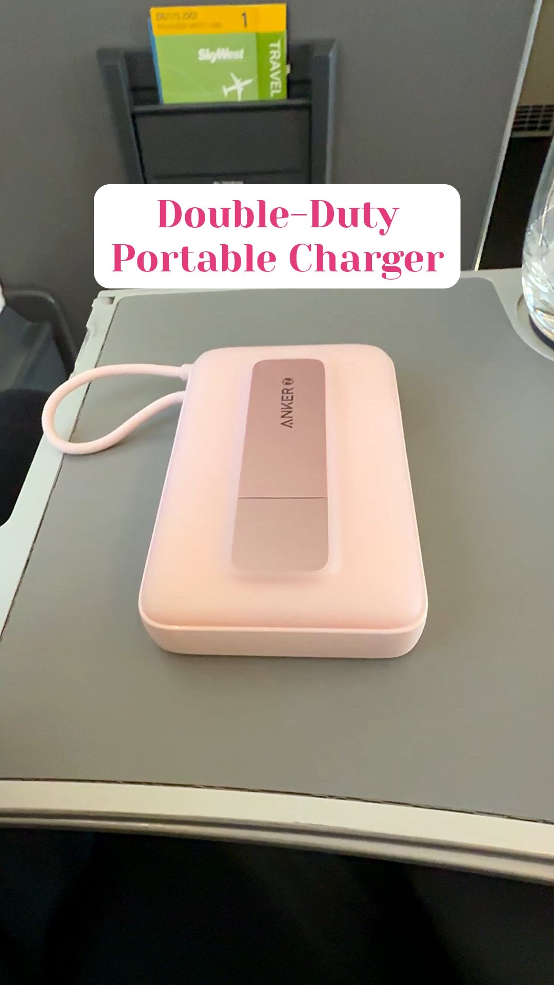 Double your way to charge when you travel :: magnetic (with MagSafe phone case) or plugged in. DOES NOT over-heat + works as a phone stand on the plane ✈️ 

#LTKTravel #LTKFindsUnder50