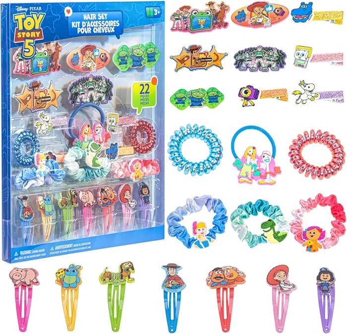 Toy Story Hair Accessories Set for Girls, Hair Clips, Bows, Scrunchies, Hair Ties Set, Great for Birthday Gifts by Townley Girl | Amazon (US)